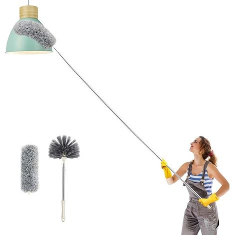250cm Telescopic Microfiber Duster – Scratch Resistant – Washable and Foldable – For Hard-to-Reach Areas – Cleaning Tool (1/5)