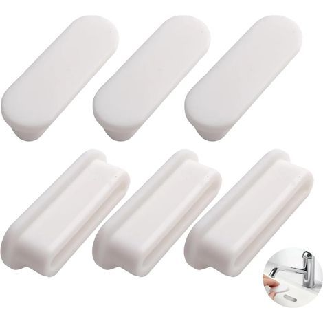 Stück – Überlaufstopfen – Silikon – Für 45–52 mm Keramikspülen – Werkzeuglose Montage – Bad/Küche – Weiß – 55 x 19 mm (1/5)