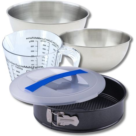 Set pâtisserie avec moule à manqué 26 cm, 2 bols à mixer, verre mesureur et spatule Zenker (1/5)