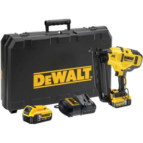 Dewalt – Chiodatrice a batteria 18V con 2 batterie 5,0Ah – Motore senza carbonio – Lunghezza chiodo 32-63mm – SKU DCN660P2 (1/2)