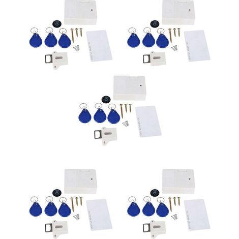 Serrure électronique intelligente numérique 5X pour armoire avec capteur invisible, carte à puce EMID, quincaillerie pour tiroirs, armoires et meubles B (1/5)