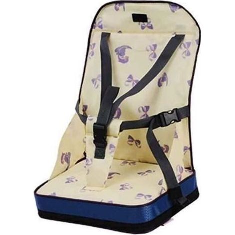 Perfect-Pliant Siège Rehausseur Coussin De Chaise Haute Avec Harnais 5 Points Sécurité Pour Bébé Manger Jaune
