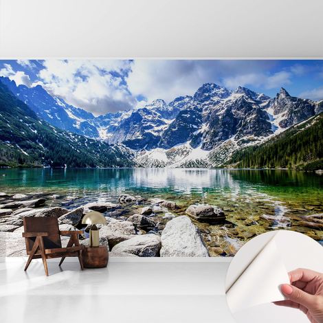 Fotomurale adesivo - murale da parete - Carta da parati autoadesiva - design parete moderno - Paesaggio montano 416x254 cm (1/5)
