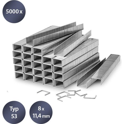 Set de 5000 agrafes de type 53, longueur 8 mm - Set de 5000 agrafes de type 53, longueur 8 mm (1/5)