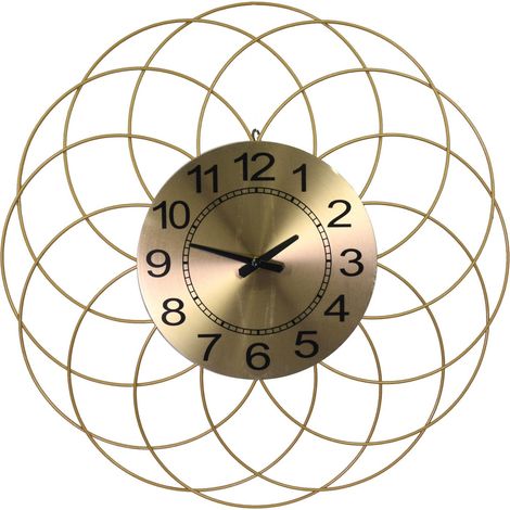 Elegante Metalluhr gold ø53,3x3,8 cm