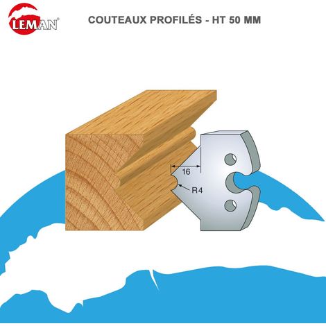 Leman - Jeu de 2 contre-fers profilés Ht.50 mm N°212