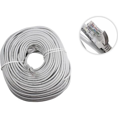 Cavo Rete LAN ethernet rj45 Cat 5e utp prolunga 50 Metri cablato categoria 5e