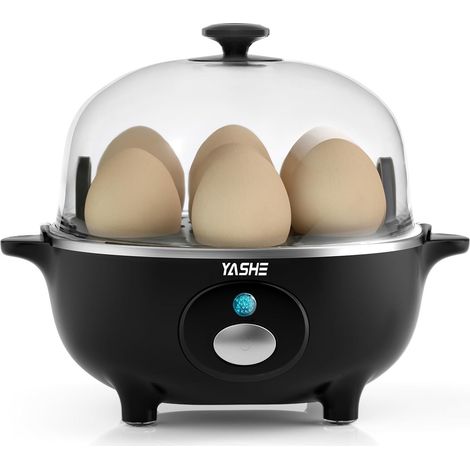 Cuiseur Oeuf, cuisinier d'œufs de 360 W, 7 œufs faciles à peler, œufs mollets, œufs moyens, œufs durs, poached, cuiseur vapeur, buzzer, lumière indicatrice, sans BPA (1/5)