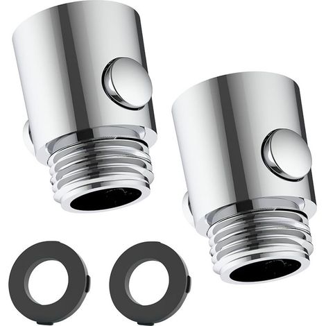 2 Pièces Stop Douche, Vanne D'arrêt Pommeau de Douche G1/2, Economiseur d'eau pour Robinet Douche Interrupteur à Un Bouton, Limiteur De Débit Convient pour La Douche (1/5)