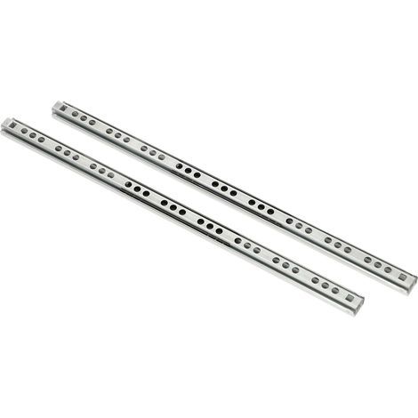 2 Stück, geräuscharme Schubladenschienen, teleskopierbare Kugellagerschienen mit Dämpfung (310 mm) (1/5)