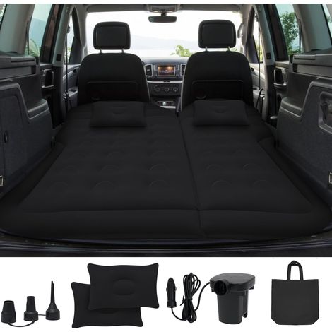 Matelas gonflable pour SUV - Avec pompe à air rapide et 2 coussins - Lit d'invité pour activités intérieures et extérieures - Voyage - Camping - Noir (1/5)