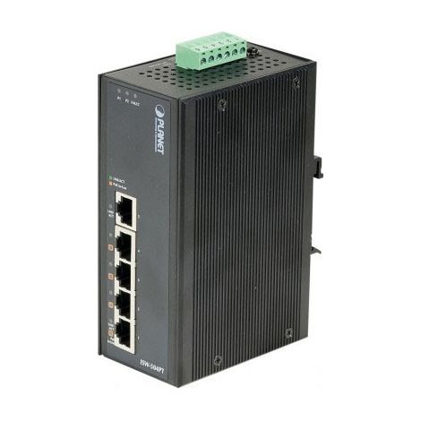 Planet Technology Corp. PLANET 5-Port Industrial Ethernet Switch w/ 4 PoE (-4075 (ISW-504PT)