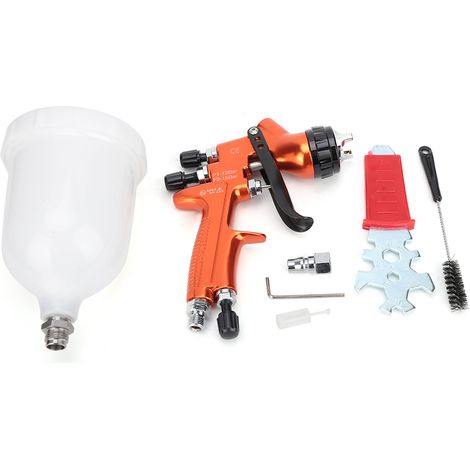 Pistolet de peinture gravitaire 600ml, pistolet aérographe précision 1,3mm, buse TE, pour peinture automobile et artisanat, pulvérisation uniforme, usage professionnel (1/5)
