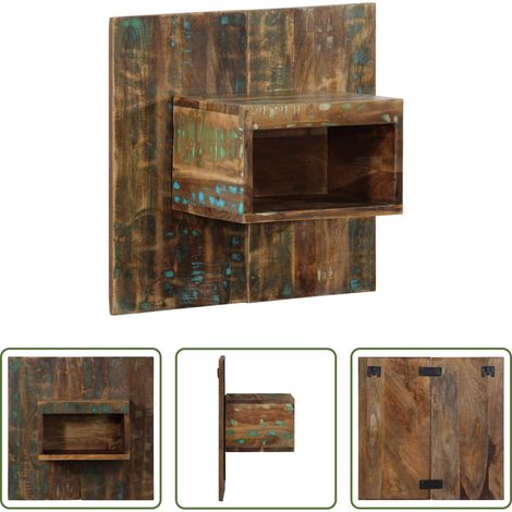 vidaXL Wandkonsole -  Nachttisch Mehrfarbig 50x27x50 cm Altholz Massiv (1/5)