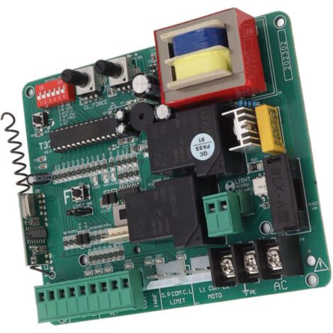 Carte de Commande pour Moteur de Portail Coulissant avec Télécommande et Indicateur LED 220V