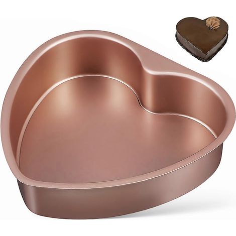 Herzförmige Kuchenform, wiederverwendbare Kuchenbackform, 8 Zoll-20.60X19.50X5.00CM (1/4)