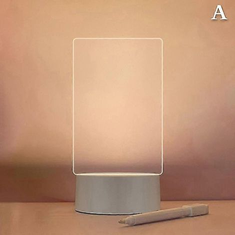 Tableau de notes LED créatif, veilleuse USB avec stylo intégré, lampe de nuit à faire soi-même (1/4)