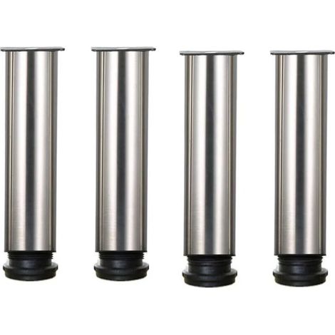 Pied de meuble-Lot de 4 Pieds de meubles de hauteur réglable en acier inoxydable pour canapé table armoires - 20cm - 20cm