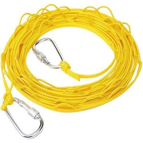 Corde à Linge Portable Rétractable Corde à Linge Ajustable Antidérapant Corde à Linge Corde antidérapante en Plein Corde à la Maison Corde à Linge Corde à Linge Coupe-Vent d'Extérieur Pour Voyage (10m (1/5)