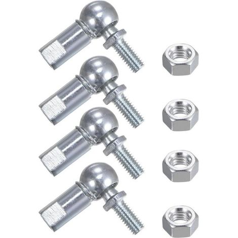 4pcs CS10 M6 rotule d'angle , filetage à droite M6x1.0 , raccord d'extrémité à rotule autolubrifiant en acier A3 (1/4)