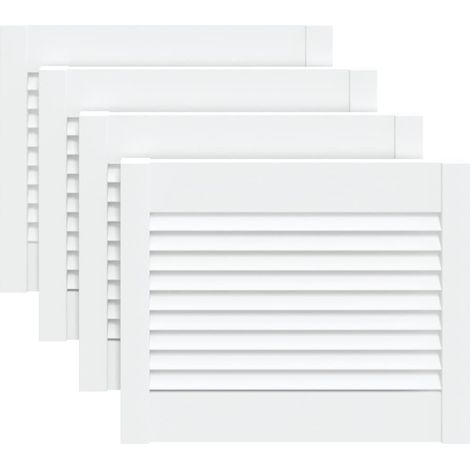 Maison Exclusive - Ante a Lamelle 4 pz Bianche 39,5x49,4 cm in Legno di Pino