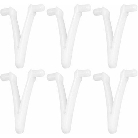 6pcs Piscine d'approvisionnement Papillon v Clip pour Piscine Spa Brosse Feuille râteau Feuille Skimmer tête d'aspirateur pour Nettoyage de Piscine (1/5)