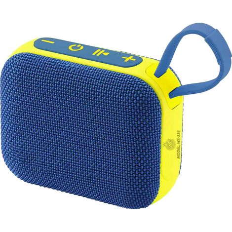 L'Arcolaio Speaker Bluetooth Rettangolare FM Blu/Giallo 10,1x8,2x4,6 cm