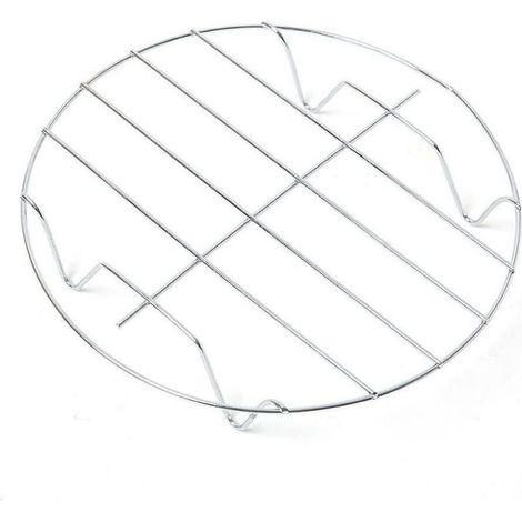 Grille ronde en acier inoxydable 23 cm Support universel pour micro ondes, four, barbecue et réfrigérateur Accessoire de cuisson multifonction (1/5)