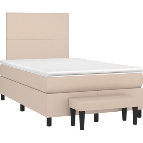 Sommier à lattes de lit avec matelas Cappuccino 120x200 cm vidaXL (1/5)