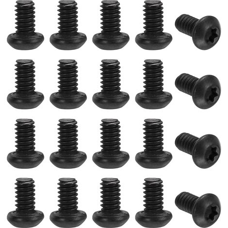 20pcs Vis De Poche Clip T6 Tête Torx 2-56UCN Noir (1/5)