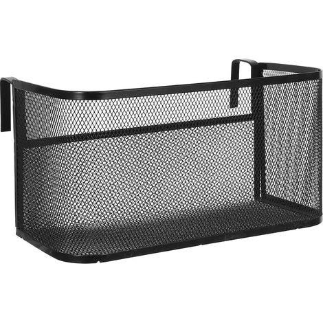 Panier Suspendu en Métal Noir Crochets pour Lit Superposé, Étagère de Chevet Robuste Maximisant L'espace la Pièce de Dortoir (1/4)