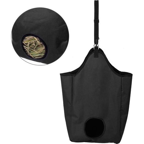 Sac à foin en tissu Oxford pour chevaux (noir) (1/5)