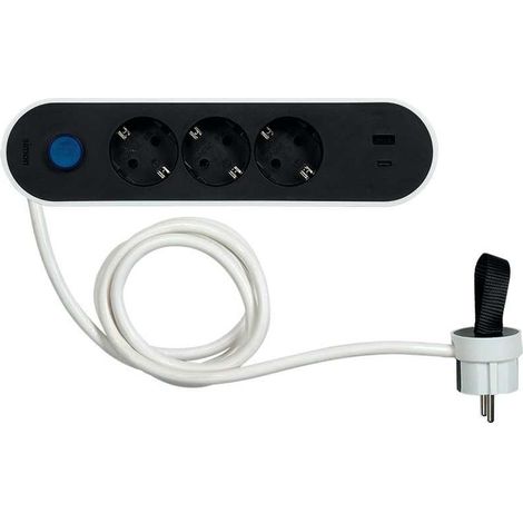 BASE MULTIPLE 3T + 2 USB C/INTERRUPTOR