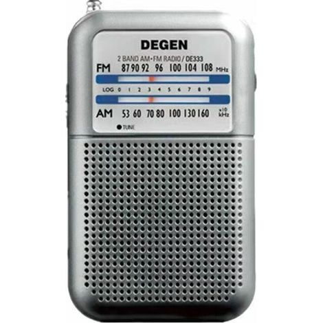 DE-333 Mini Radio Portable,Poste Radio Transistor avec Bouton FM et Indicateur de Signal, Pile Remplaçable (AAA) (1/5)