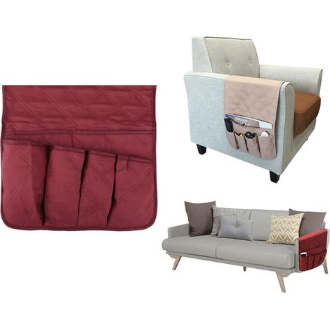Poches de rangement pour fauteuil/canapé rouge