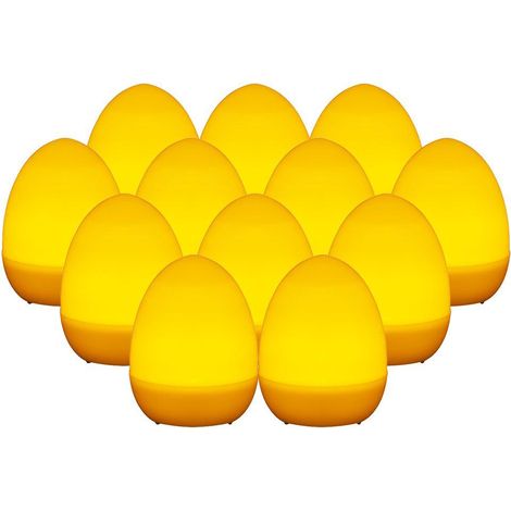 12 œufs de Pâques lumineux à LED, fonctionnant sur piles, pour décorer votre maison, salon ou jardin. (1/5)
