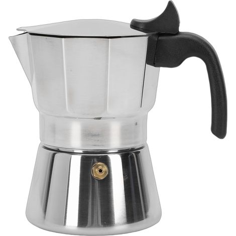 Cafetière Italienne Inox Moka Octogonal 3 Tasses 150ml Compatible Induction Gaz Design Élégant Facile à Nettoyer (1/5)