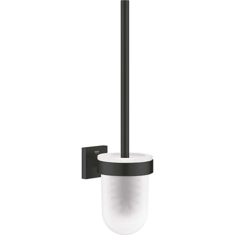 Grohe Start Cube - Wandmontierte Toilettenbürste mit Halter, Glas/schwarz matt 409772430