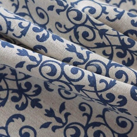 Nappe rectangulaire – Mélange coton-lin – Adaptée aux repas et aux pique-niques – Élégant motif floral – 140 x 180 cm (1/5)