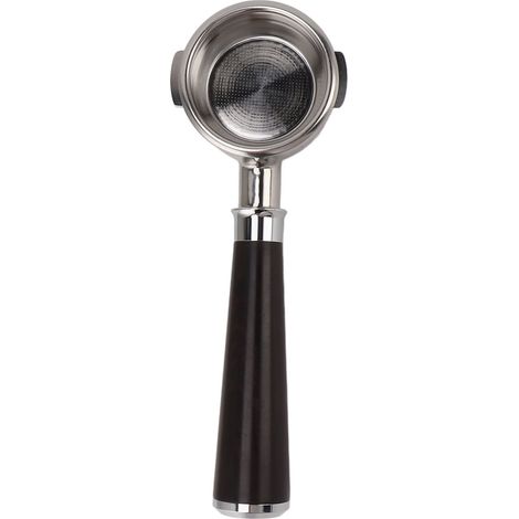 Porte-filtre sans fond 58mm Acier Inoxydable Bois Violet Compatible Breville Série 9 Extraction Professionnelle (1/5)