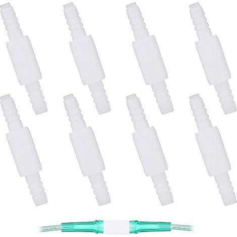 8 PCS Connecteurs De Tuyau D’oxygène Pivotants 360°, Raccords De Tuyau En Plastique Universels Pour Relier Et Sécuriser Les Tubes O2, Empêchent Torsion, Pliage Et Blocage Du Flux Respiratoire (1/5)