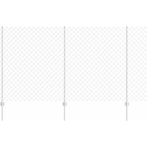 Maison Exclusive - Kettenzaun mit Pfosten 10 x 1,4 m (B x H) Feue