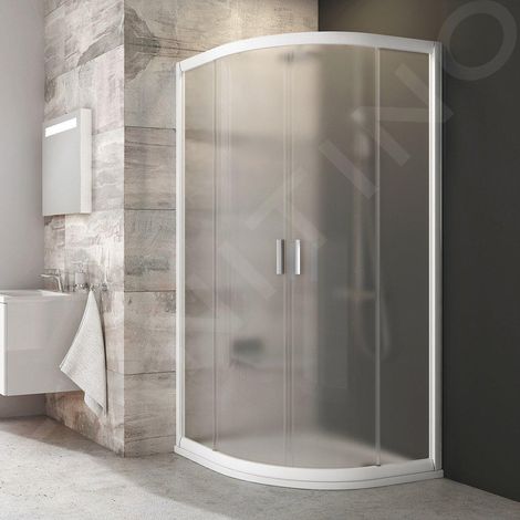 Ravak Blix - Cabine de douche quart de rond en quatre parties, 780-800 mm, blanc/verre Grape 3B240100ZG (1/5)