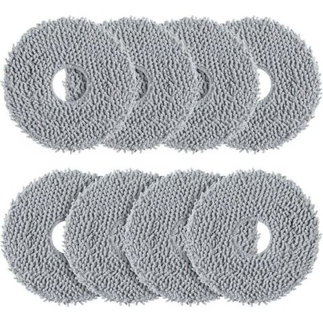 qrevo Lot de 8 chiffons de nettoyage compatibles avec Roborock Saros 10R / Qrevo / Qrevo Master / Qrevo Slim / Qrevo MaxV / Qrevo Curve / Qrevo Pro / Qrevo S Robot aspirateur - Lavables et (1/4)