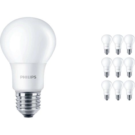 Lot 10x Philips Corepro LED Ampoule E27 Poire Dépolie 8W 806lm -