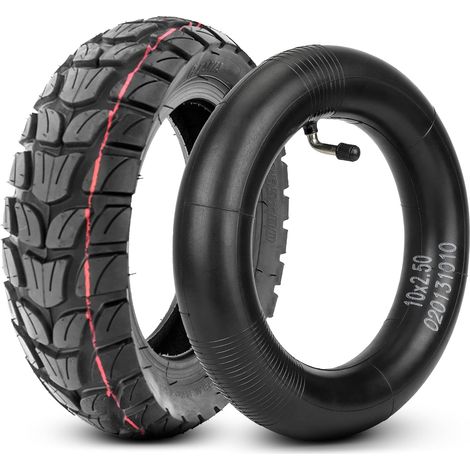 Pneus de 10 pouces (10 x 3.0) (80/65-6) (255 x 80) pour Kugoo M4 Dualtron Victor Luxury Eagle Speedway 4 Zero 10X scooters électriques Minimotors (1 pneu Offroad + 1 chambre à air) (1/5)