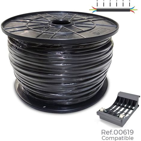 Manguera tubular vv-k06/1kv 2 x 1,50 mm² negra, 200 m. (bobina grande)