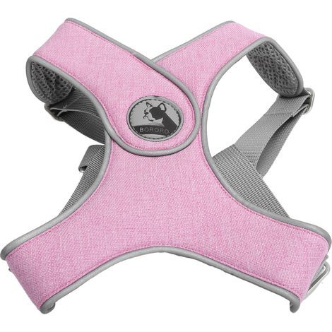 Reflective Harness and Leash Set – For Dogs and Cats, Adjustable, Breathable, Safe for Outdoor Walks (Pink, Size M) (1/5)