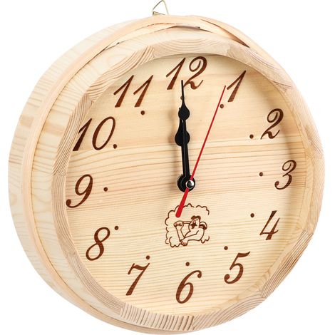 Horloge murale simple avec minuteur de sauna, accessoire de décoration pour la maison (1/5)