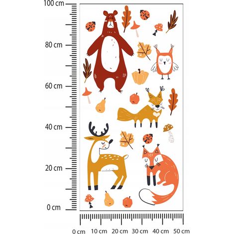 Adesivi per bambini Animali della foresta 50x100cm (1/2)